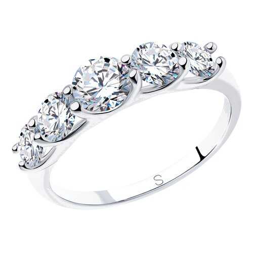 Кольцо женское SOKOLOV из серебра со Swarovski Zirconia 89010041 р.17.5 в Levis