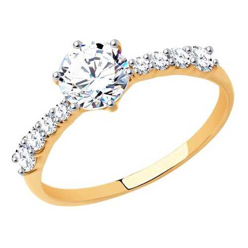 Помолвочное кольцо женское SOKOLOV из золота со Swarovski Zirconia 81010240 р.19 в Levis
