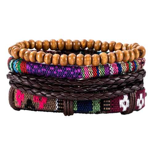 Женский кожаный браслет Fashion Jewerly V29-17-3 разноцветный в Levis