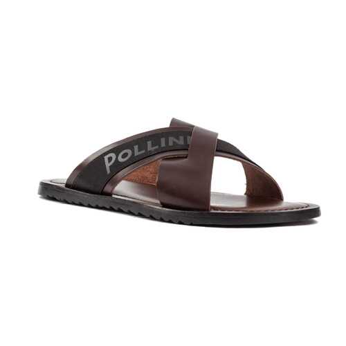 Шлепанцы мужские Pollini SB28021GOAUK0301 коричневые 45 RU в Levis