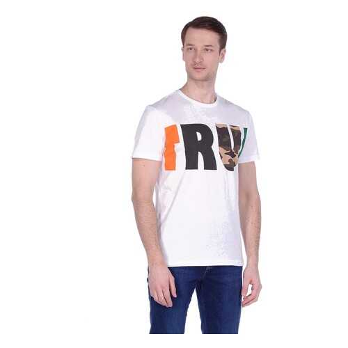 Футболка мужская Modis M191M00016 белая 48 RU в Levis
