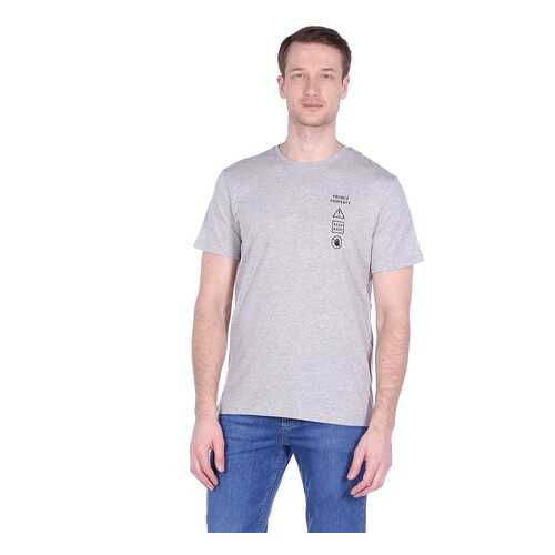 Футболка мужская Modis M201M00260 серая 44 RU в Levis