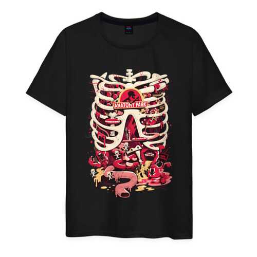 Футболка мужская ВсеМайки Anatomy park черная 4XL в Levis