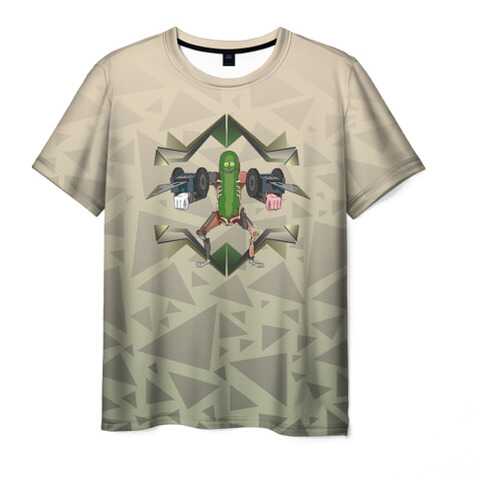 Футболка мужская ВсеМайки Pickle Rick коричневая 4XL в Levis