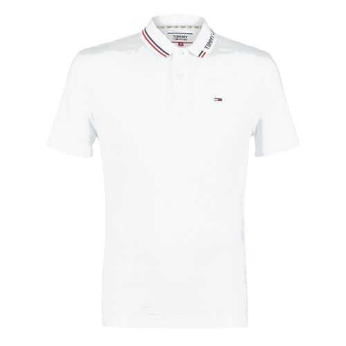 Футболка-поло мужская Tommy Jeans DM0DM07804 YBR white белая XXL в Levis