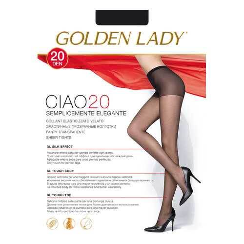 Колготки Golden Lady CIAO 20, nero, 4/L в Levis