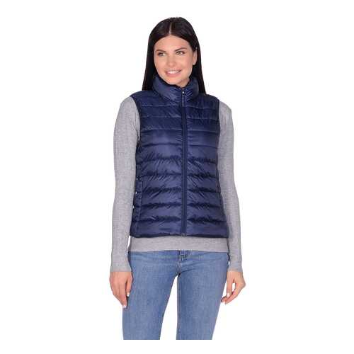 Утепленный жилет женский Modis M201W00670 синий 48 RU в Levis