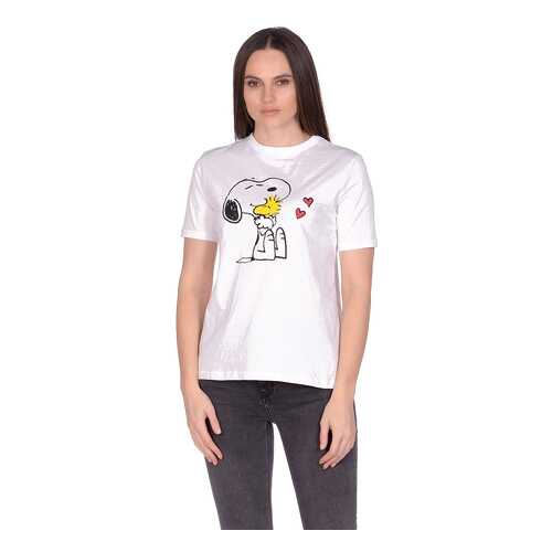 Футболка женская Modis M201W00799 белая 40/ 42 RU в Levis