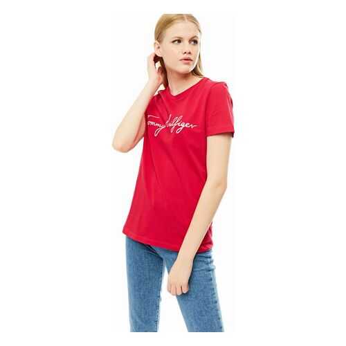 Футболка женская Tommy Hilfiger WW0WW28682 розовая XS в Levis